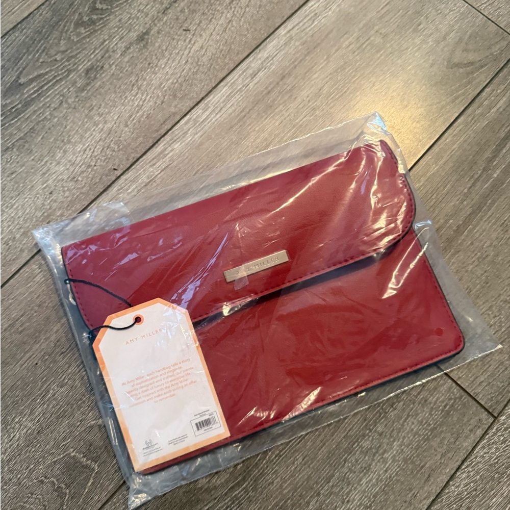 Red Amy Miller Hybrid Wristlet wallet Clutch Bag